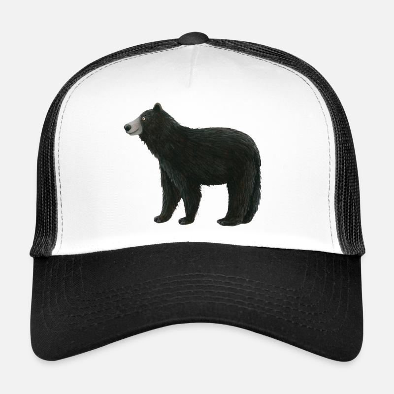 Black bear - Trucker Cap - white/black