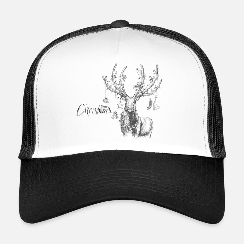 Weihnachtlicher Hirsch mit Geschenken Trucker Cap