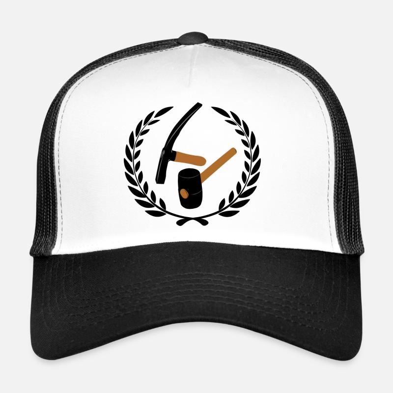 Logo du pavé en couleur couronne de laurier Casquette trucker 