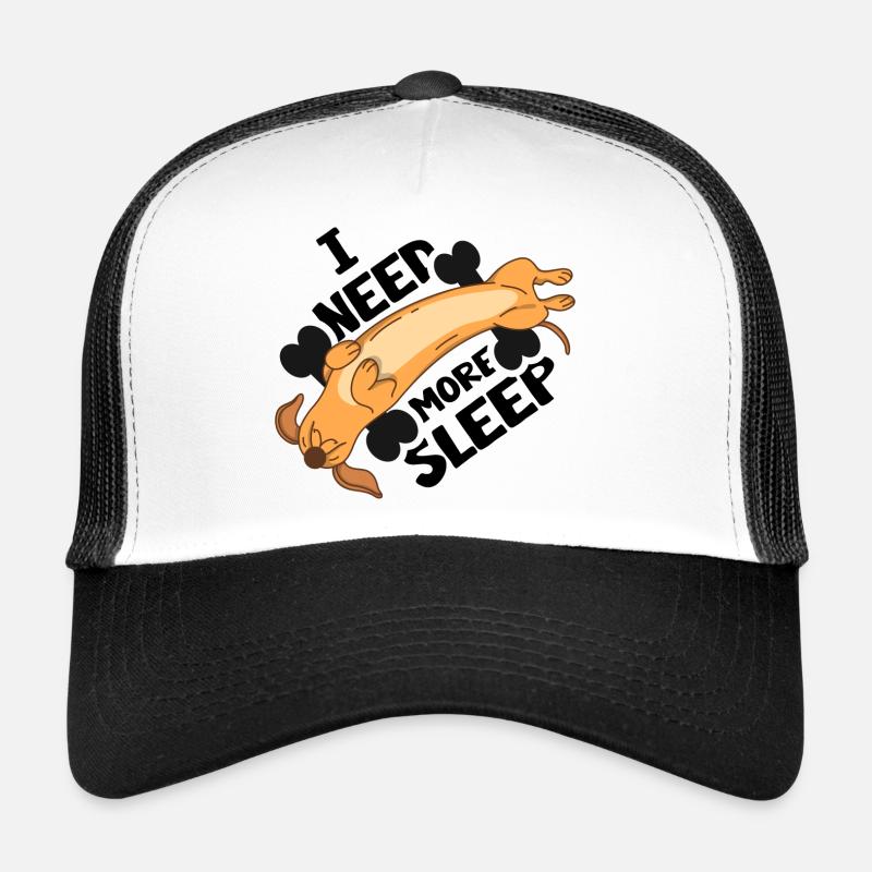 schlafender Dackel Dachshund Teckel Schlafmütze Trucker Cap