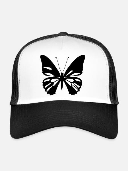 Butterfly Nature Butterflies Vector 5 - Trucker Cap - white/black - Front