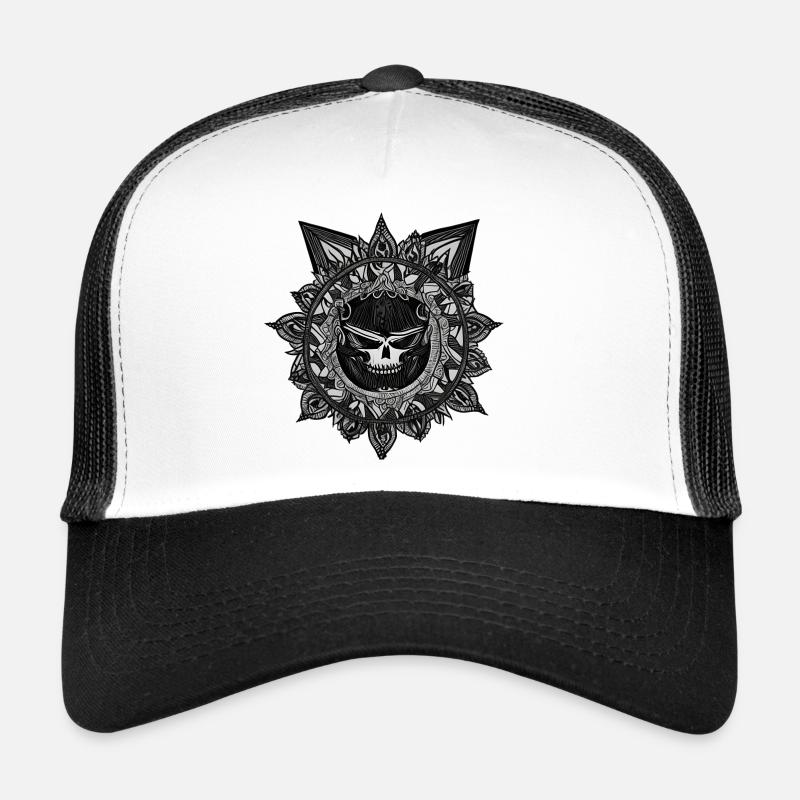 DarkMandala - Trucker Cap - Weiß/Schwarz