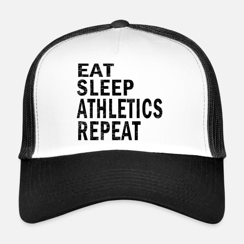 Manger dormir Athlétisme répéter pour les amateurs d’athlétisme Casquette trucker 