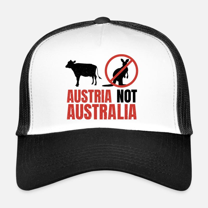 Austria Not Australia Kangaroos Funny Pun Trucker Cap