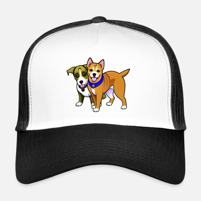 Deux chiens mignons Casquette trucker 