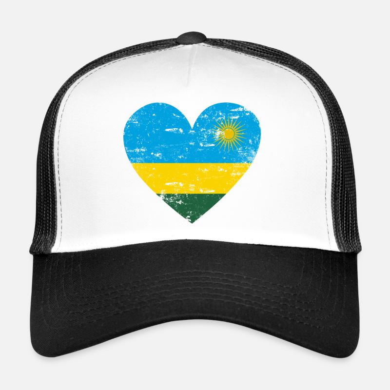 Ruanda Flaggenherz Trucker Cap