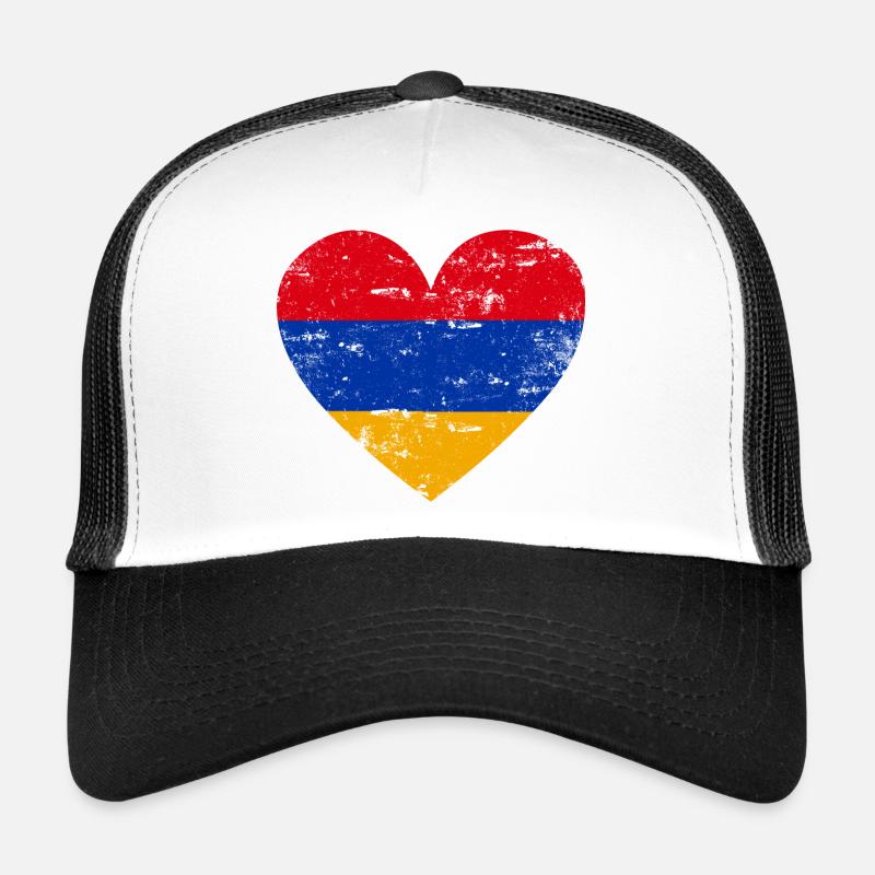 Cœur du drapeau arménien Casquette trucker 