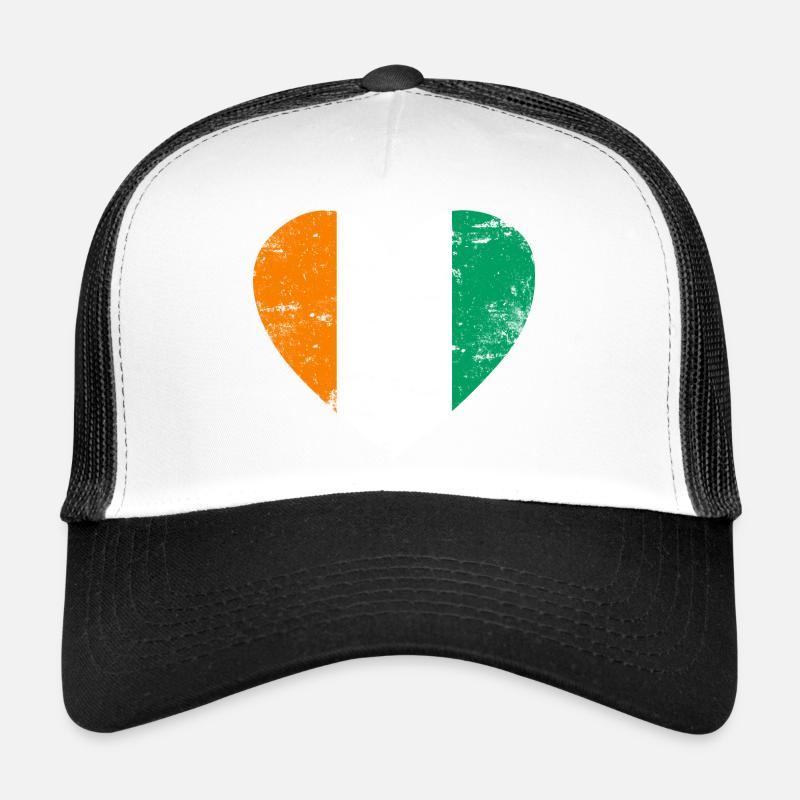Cœur du drapeau de la Côte d’Ivoire Casquette trucker 