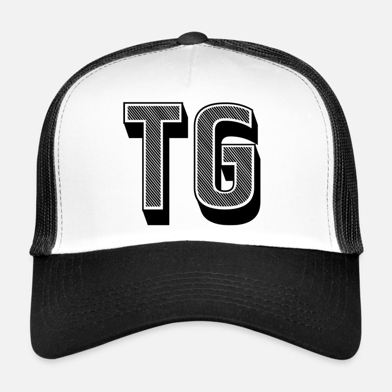 TG - Casquette trucker  - blanc/noir