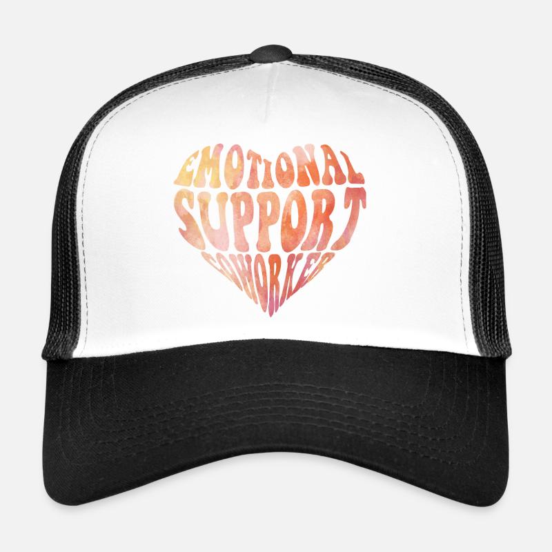 Emotional Support Coworker - Trucker Cap - white/black