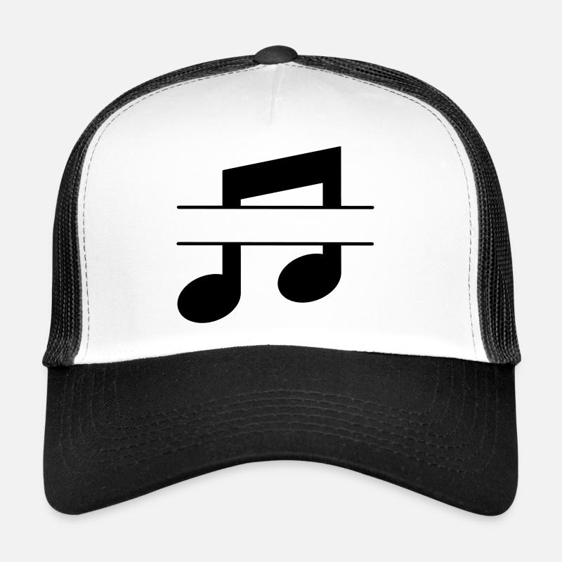 Musical note text banner Trucker Cap