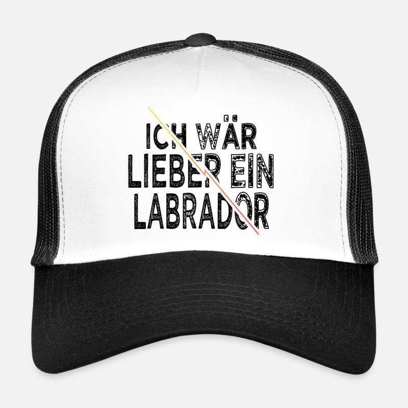 haustier lustig bluthund weihnachten statement - Trucker Cap - Weiß/Schwarz