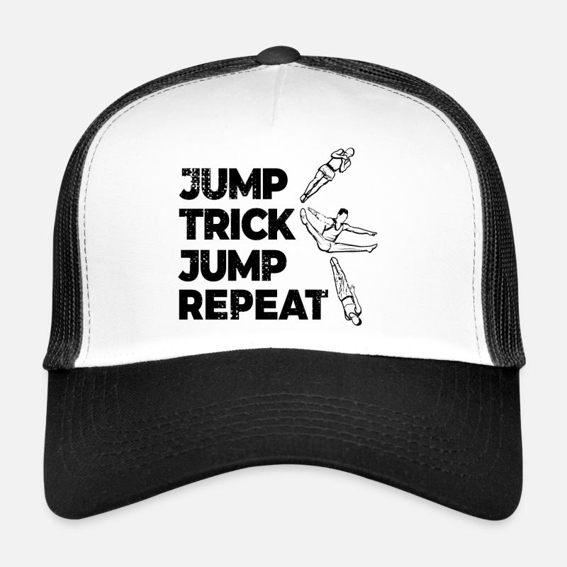Trampolin Wiederholung - Trucker Cap - Weiß/Schwarz