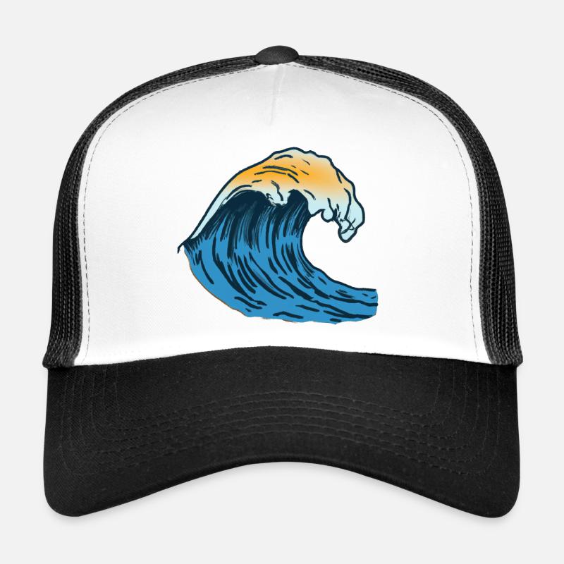 Belle vague - Casquette trucker  - blanc/noir