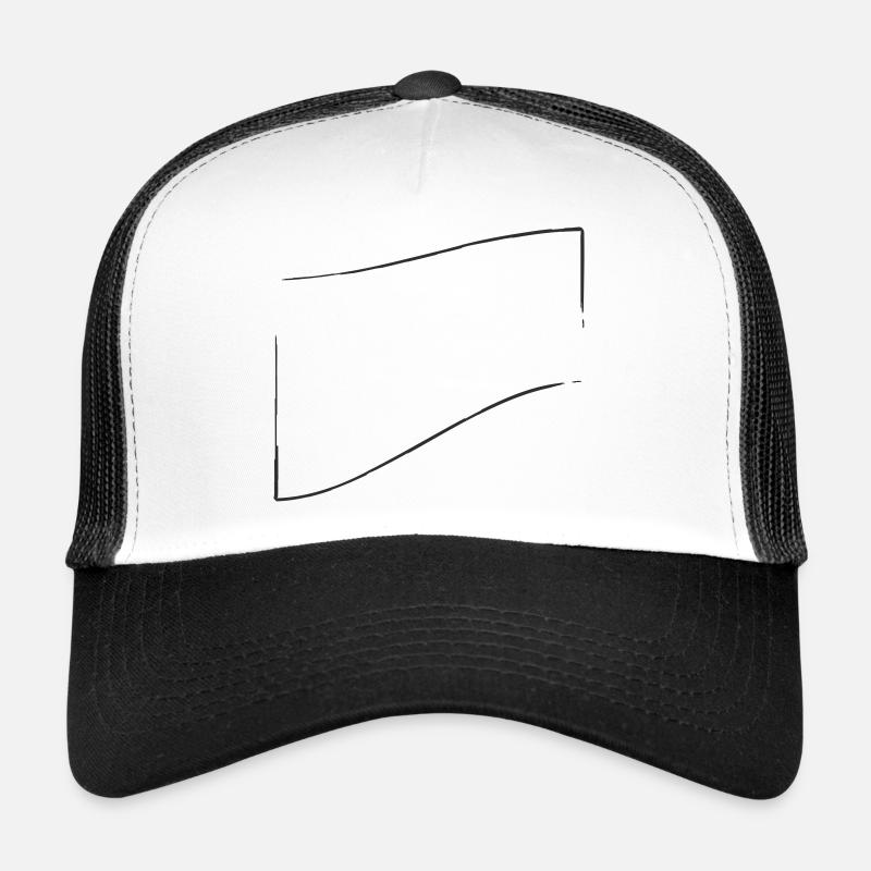 openFrame aufwärts gebogen | Vectorgraphic - Trucker Cap - Weiß/Schwarz