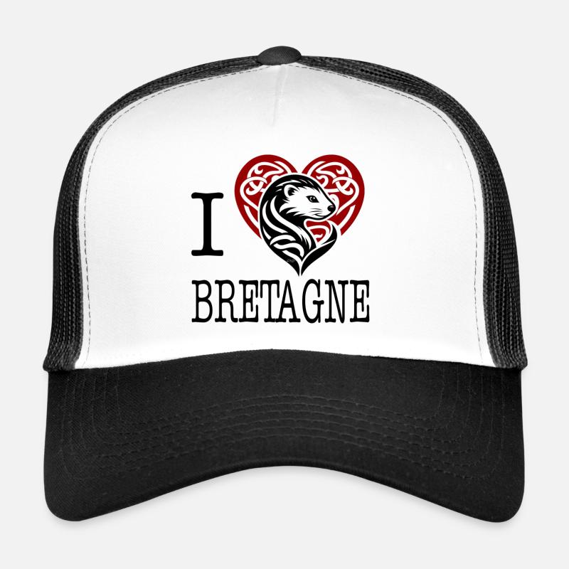 I Love Bretagne Hermine Maline Trucker Cap