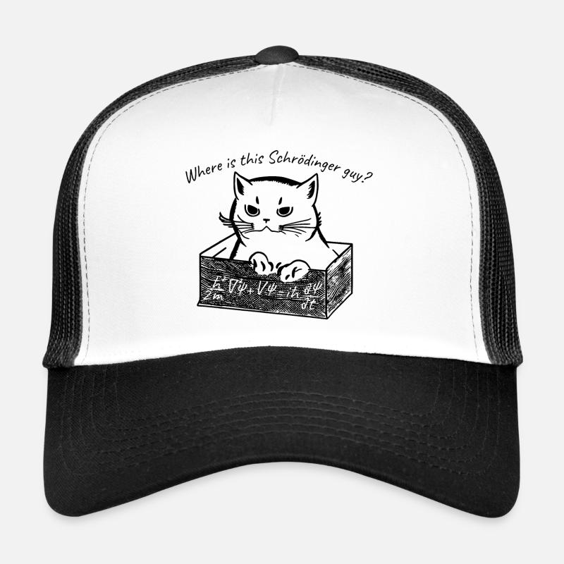 Schödingers Katze - Trucker Cap - Weiß/Schwarz