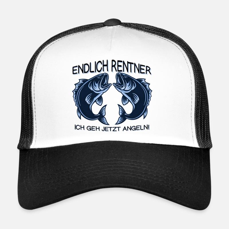 Enfin des retraités ! Dicton de pêche Casquette trucker 