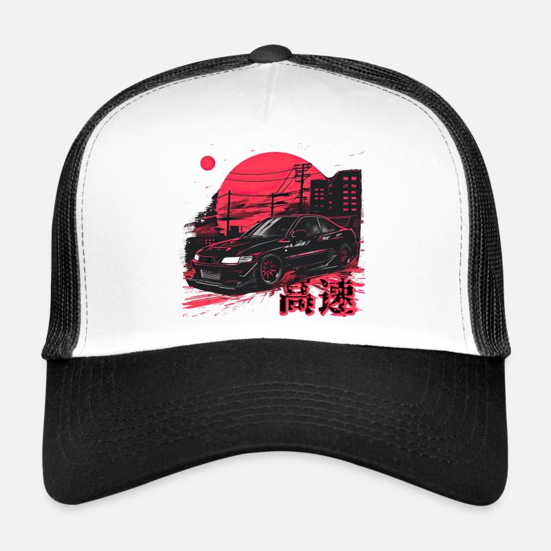 Schwarzer Lancer Evo | Klassisches JDM Trucker Cap
