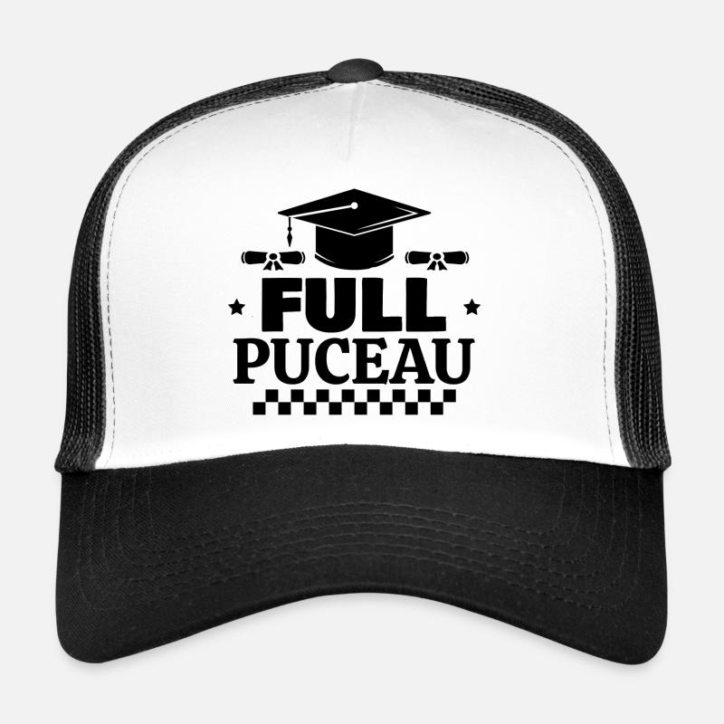 full puceau - Casquette trucker  - blanc/noir