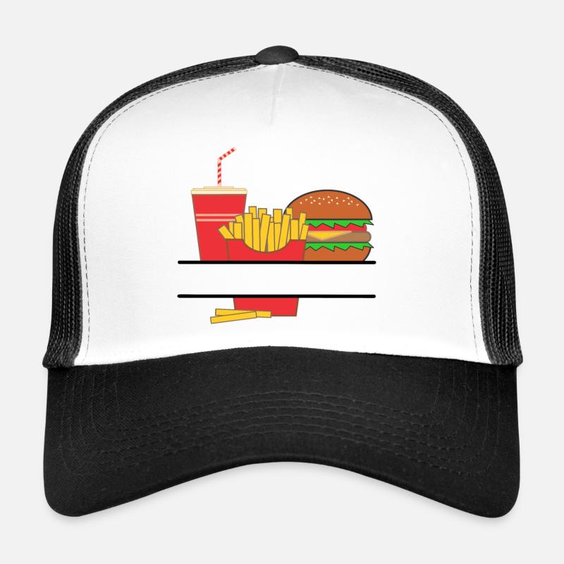 Chip shop logo or restaurant emblem Trucker Cap