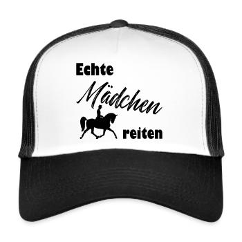 De vraies filles à cheval - Casquette trucker  - blanc/noir - Devant