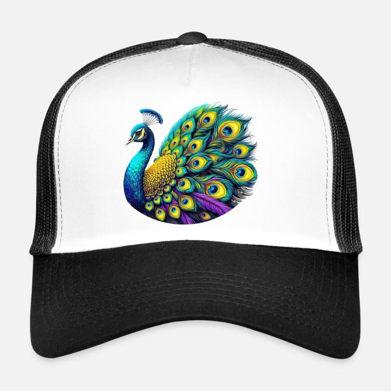 Paon - Casquette trucker  - blanc/noir