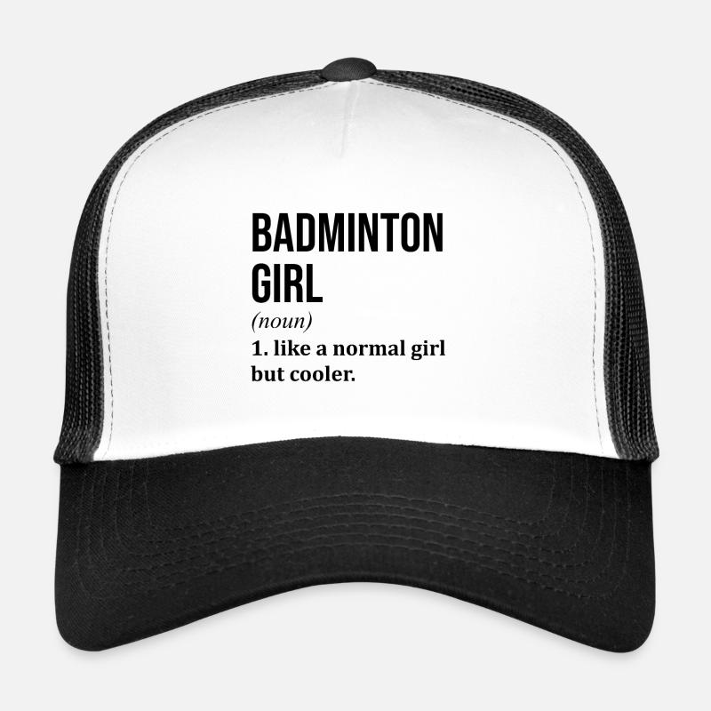 badminton - Casquette trucker  - blanc/noir