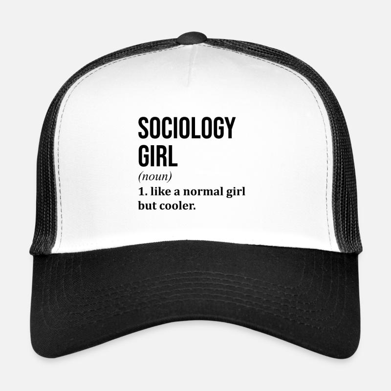 Soziologie - Trucker Cap - Weiß/Schwarz