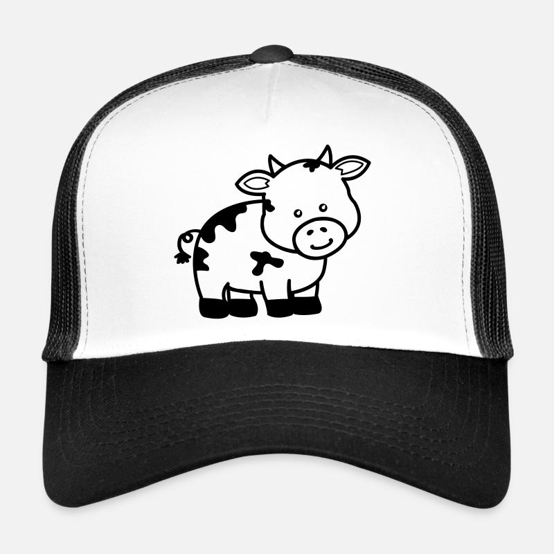 vache - Casquette trucker  - blanc/noir