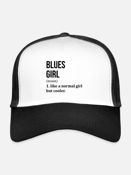 Blues - Trucker Cap - Weiß/Schwarz - Vorne
