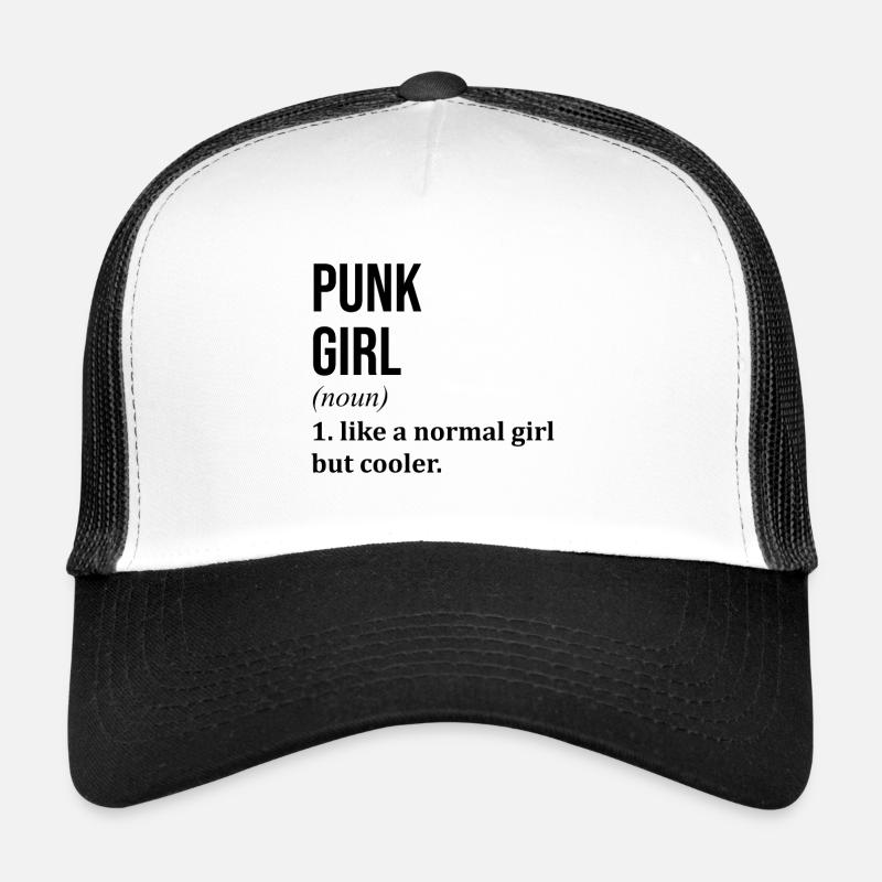 Punk - Trucker Cap - Weiß/Schwarz