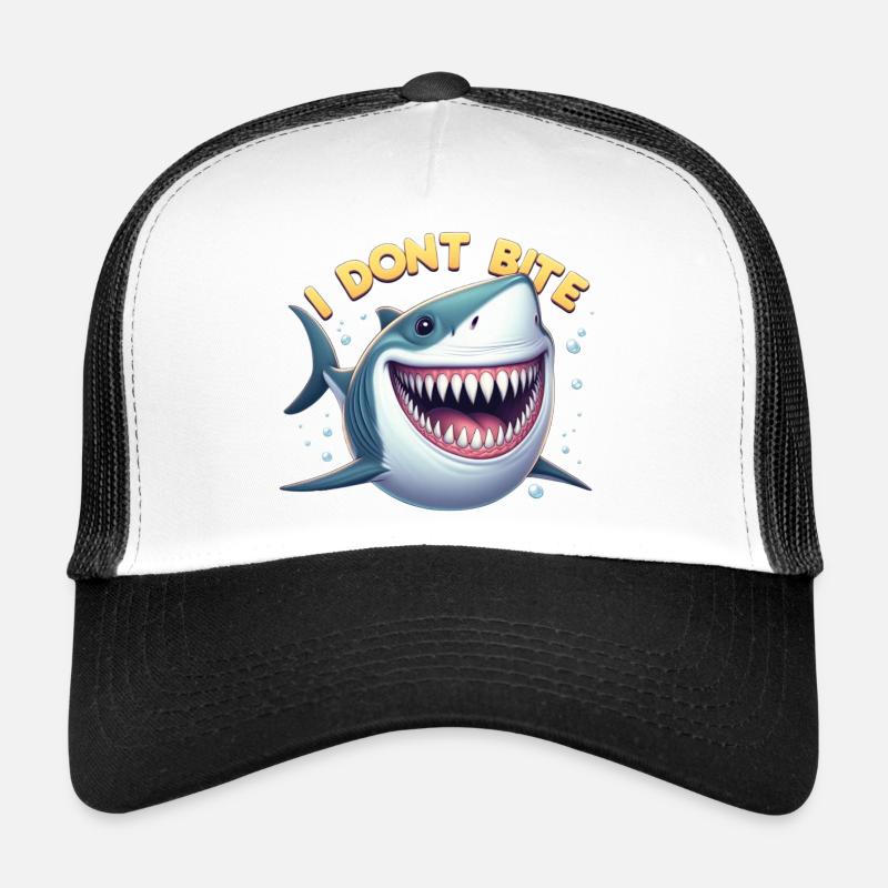 I don't bite... real! - Trucker Cap - white/black