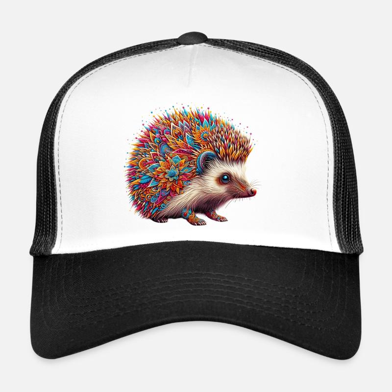 Hérisson - Casquette trucker  - blanc/noir