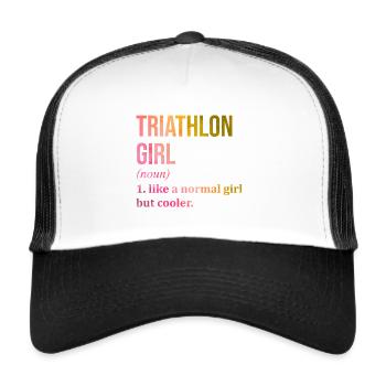Triathlon-Triathlon-Triathlon - Trucker Cap - Weiß/Schwarz - Vorne