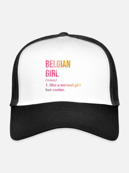 Belgique Belgique Belgique - Casquette trucker  - blanc/noir - Devant