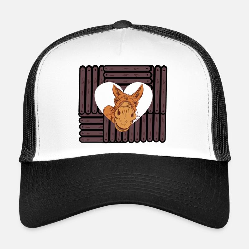 Muli Donkey Ongulé Coeurs Coeurs Saint Valentin Casquette trucker 