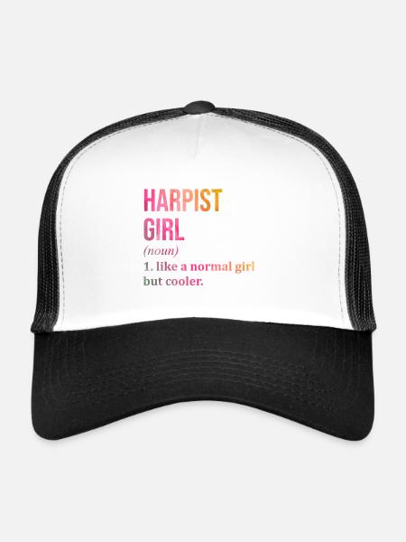 Harpe, harpe, harpe - Casquette trucker  - blanc/noir - Devant