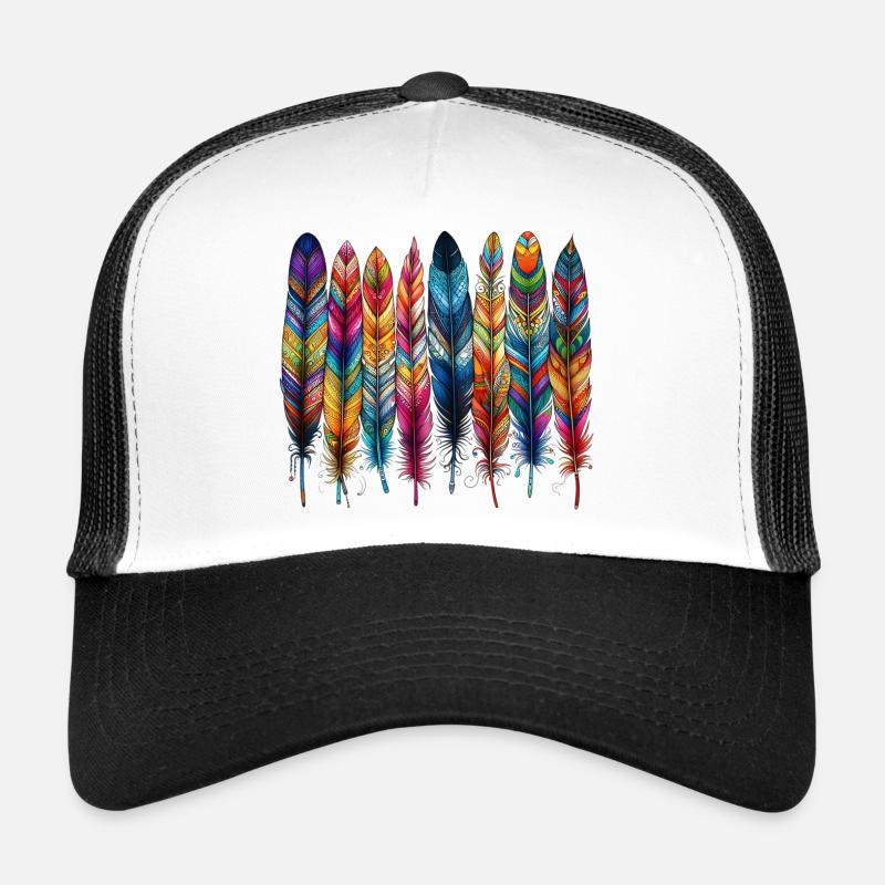 Plume - Casquette trucker  - blanc/noir