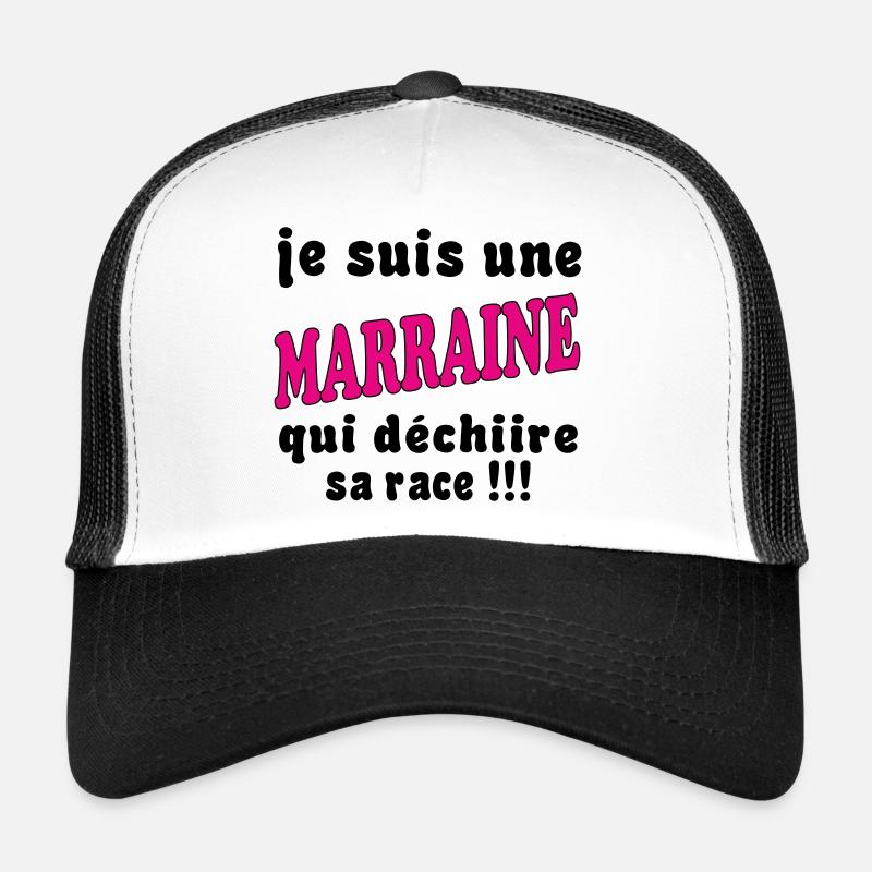 Je suis une MARRAINE... - Casquette trucker  - blanc/noir