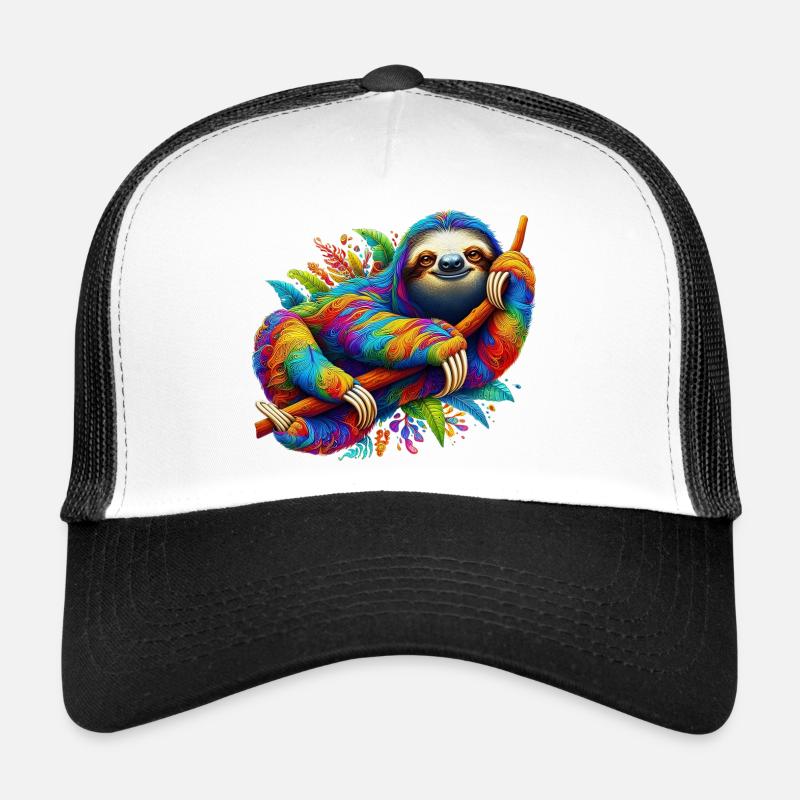 Faultier - Trucker Cap - Weiß/Schwarz