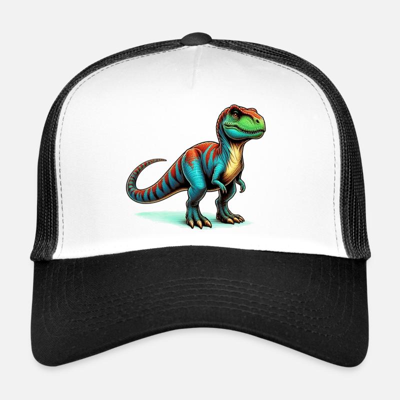 Dinosaurier - Trucker Cap - Weiß/Schwarz
