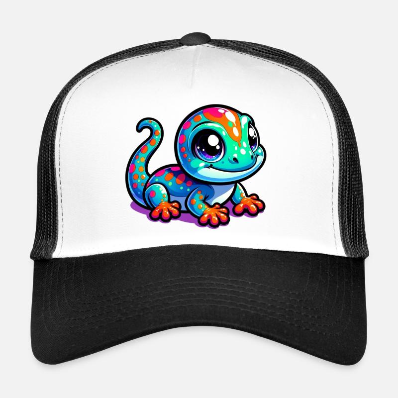Gecko - Trucker Cap - white/black