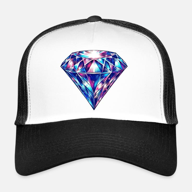 Diamant - Casquette trucker  - blanc/noir