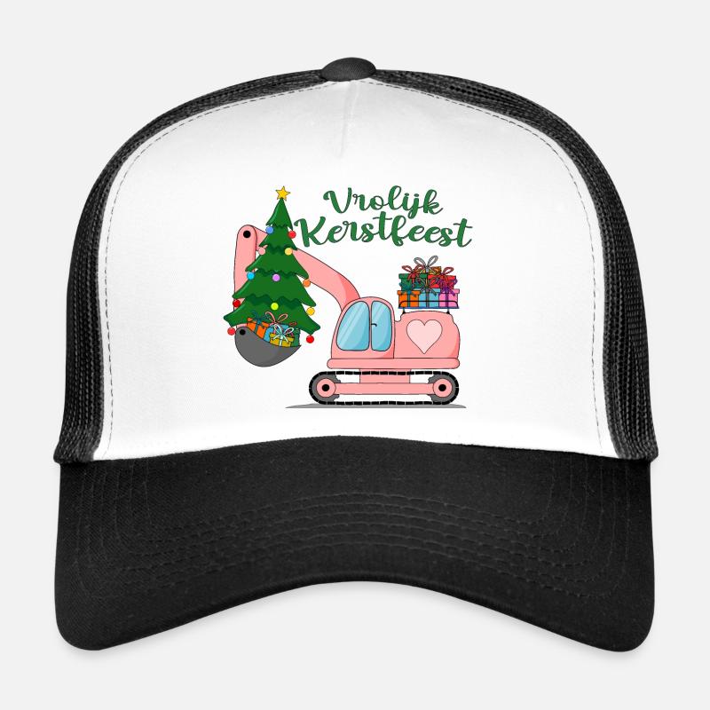 Graafmachine Vrolijk Kerstfeest in roze Trucker Cap