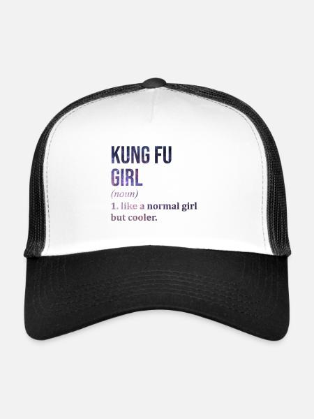 Kung Fu Kung Fu Kung Fu - Trucker Cap - white/black - Front