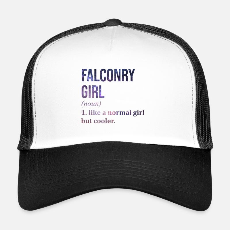 fauconnerie - Casquette trucker  - blanc/noir