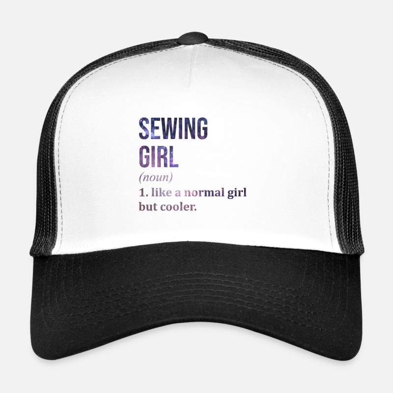 couture - Casquette trucker  - blanc/noir