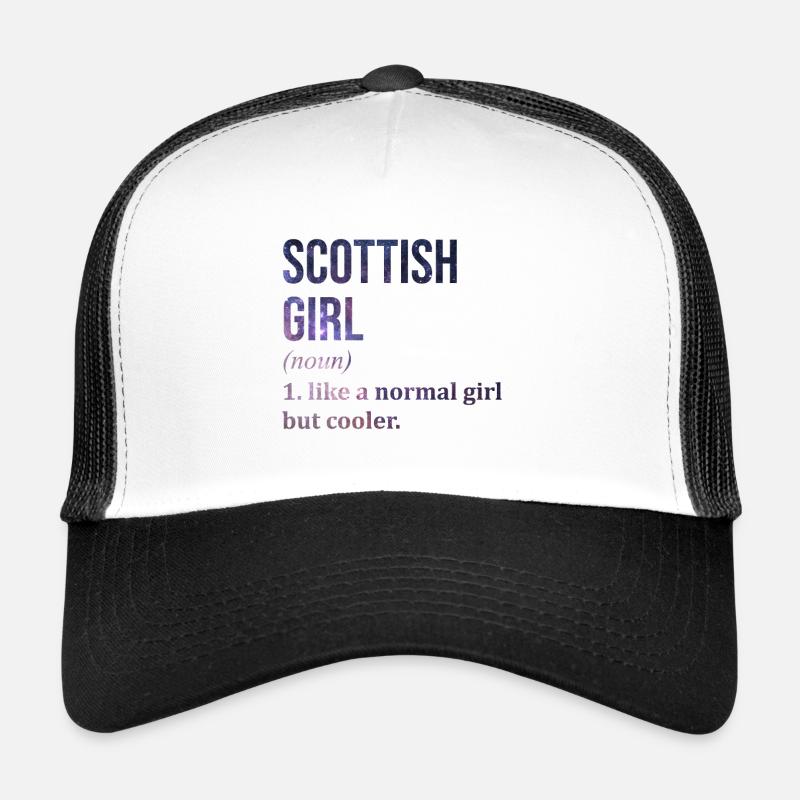 Schottland - Trucker Cap - Weiß/Schwarz