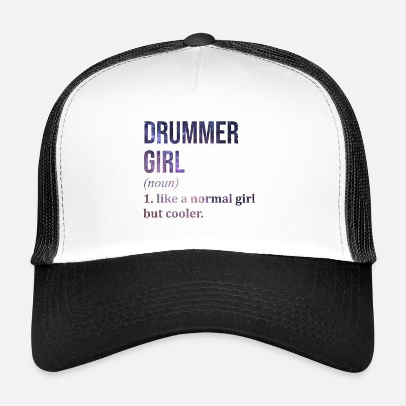 Schlagzeuger - Trucker Cap - Weiß/Schwarz